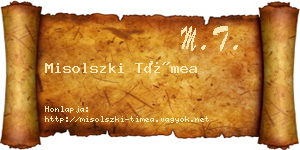 Misolszki Tímea névjegykártya